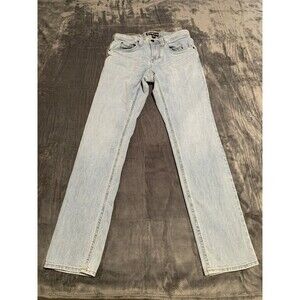 Empyre Jeans Mens 28x30 Blue Skeletor Skinny‎ Fit Light Wash Denim Zip 116442